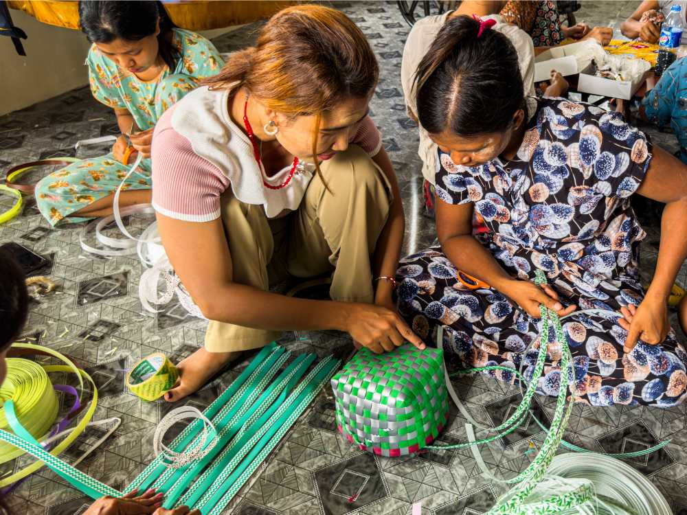 Figure 6: Women from the community are participating in vocational training at the Women and Girls Center.   Photo ©UNFPA Myanmar