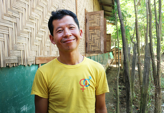 Aung Htwe is part of a growing group of men who stand up against domestic violence in camps for displaced people in Myanmar