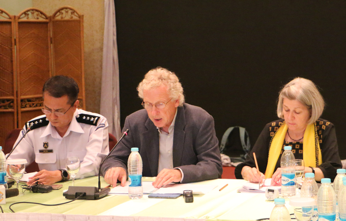 Dr Werner Haug gives a press statement about the 7th in-country ITAB meeting in Nay Pyi Taw.