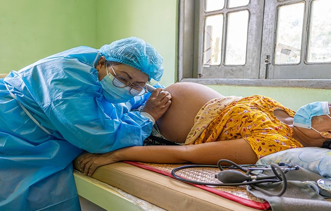 As a midwife, I work day and night to provide health support for the people in the community,