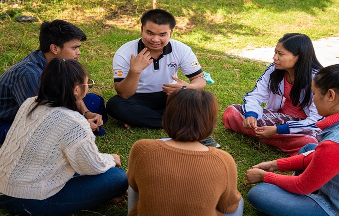 Young people participate in mental health and psychosocial support session provided by UNFPA partner organization in Shan State.