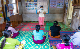 Figure 1:  Community women participated in GBV and MHPSS awareness sessions in Kachin.  Photo: UNFPA Myanmar