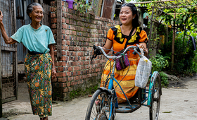 With support from UNFPA through local disability organization, Sabai has got vocational and business skill trainings. 