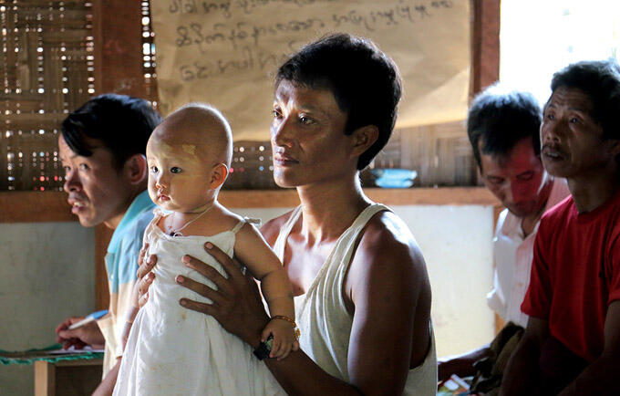 GBV awareness-raising sessions for boys and men in the Maina AG IDP camp, Kachin, Myanmar.