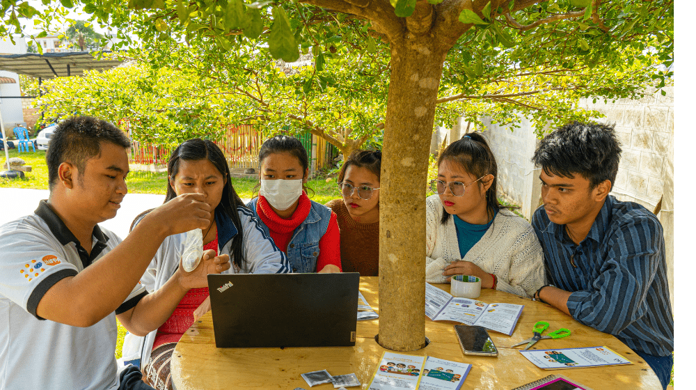 Youth ambassador provides sexual and reproductive health awareness session with demonstration on contraceptives to the local eth