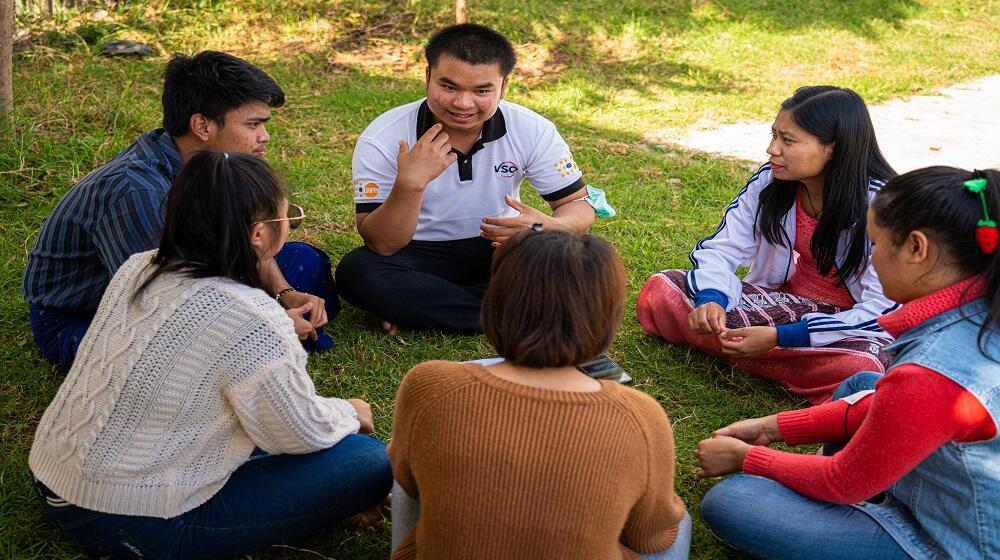 Young people participate in mental health and psychosocial support session provided by UNFPA partner organization in Shan State.