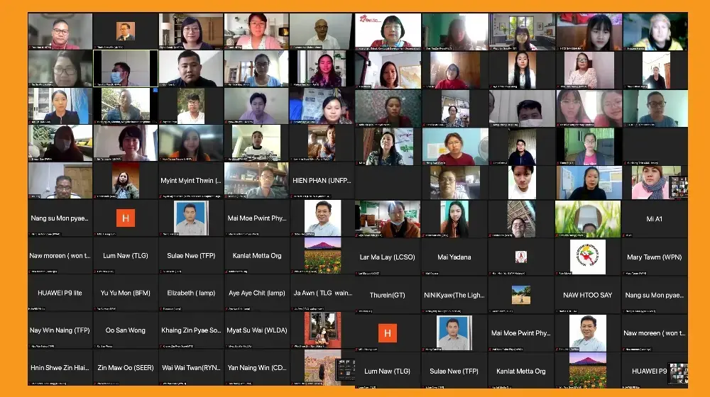 UNFPA held 16 Days of Activism Webinar with CSOs on GBV Prevention and Responses in Myanmar