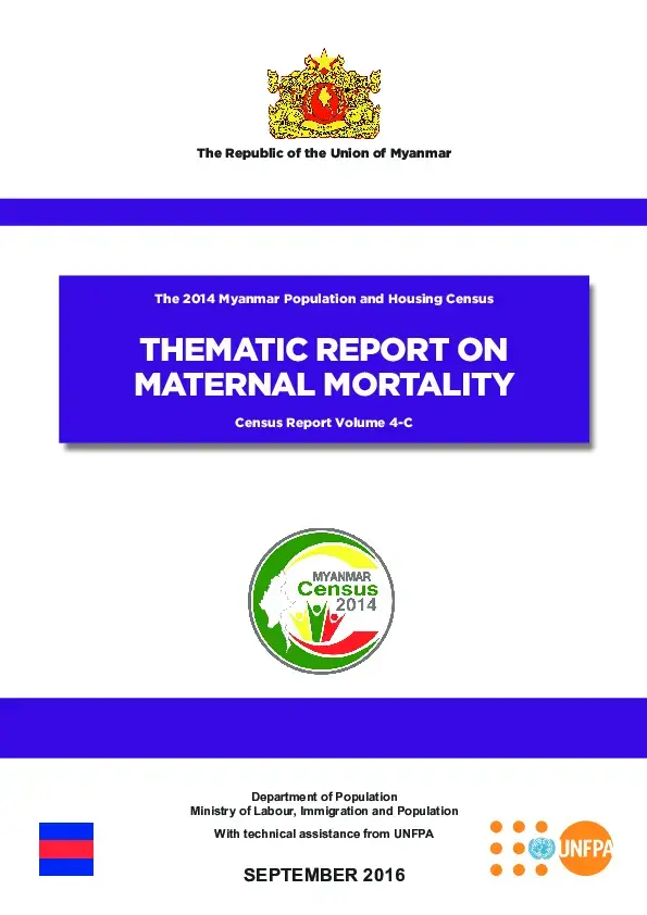 Thematic report on Maternal Mortality