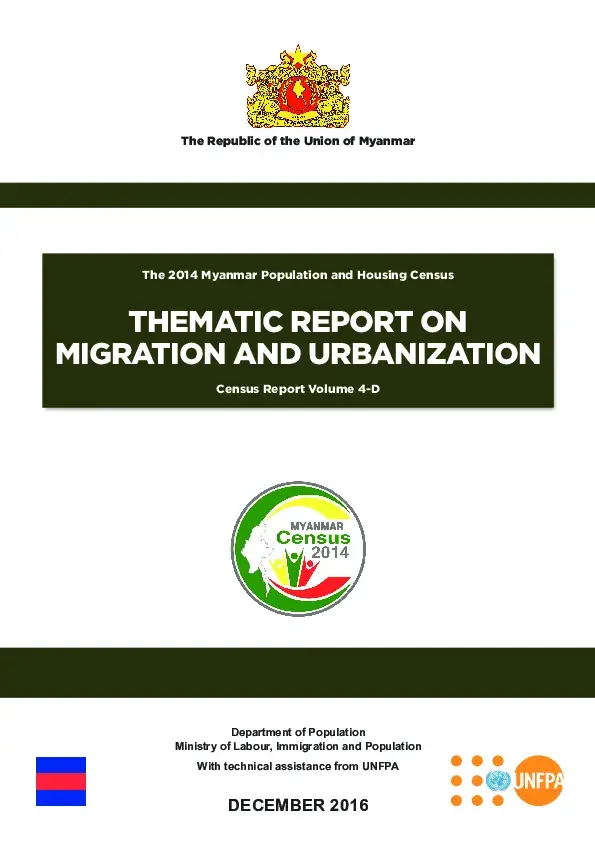 Thematic report on Migration and Urbanization