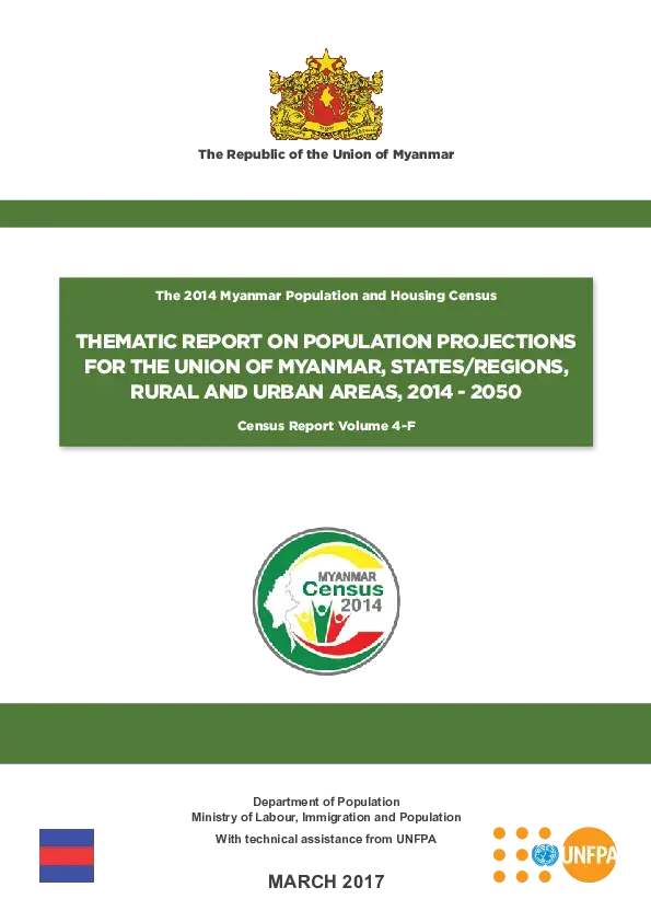 Thematic report on Population Projections