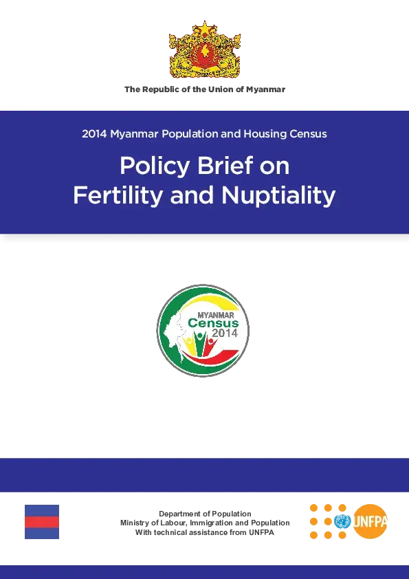 Policy Brief on Fertility and Nuptiality