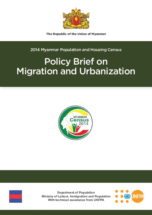 Policy Brief on Migration and Unbanization