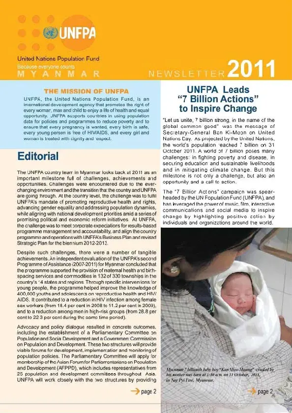 UNFPA/Myanmar Newsletter 2011 