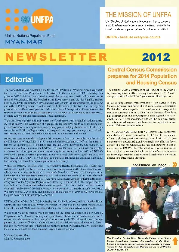 UNFPA/Myanmar Newsletter 2012